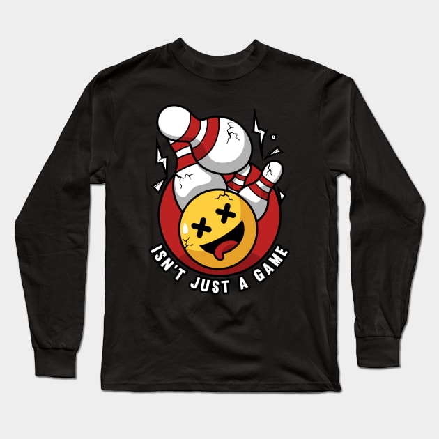 bowling funny design Long Sleeve T-Shirt by noorshine